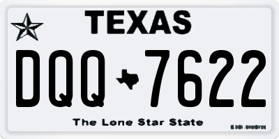 TX license plate DQQ7622