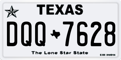 TX license plate DQQ7628