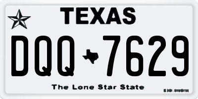 TX license plate DQQ7629