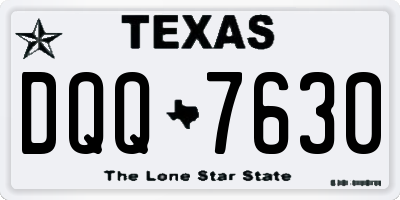 TX license plate DQQ7630