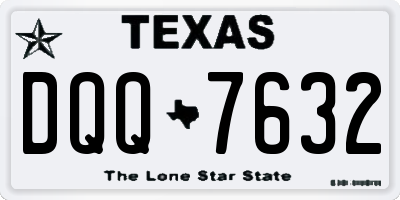 TX license plate DQQ7632