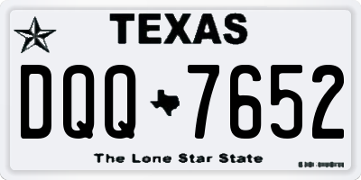 TX license plate DQQ7652