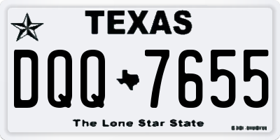 TX license plate DQQ7655