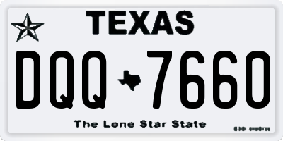 TX license plate DQQ7660
