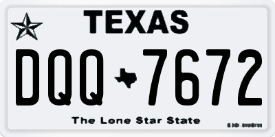 TX license plate DQQ7672