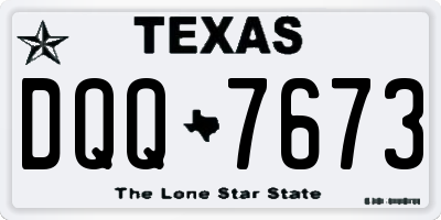 TX license plate DQQ7673