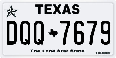 TX license plate DQQ7679
