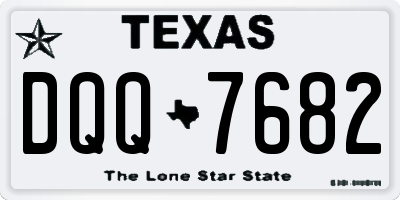 TX license plate DQQ7682