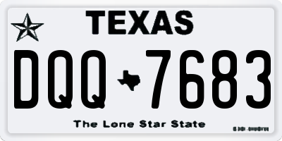 TX license plate DQQ7683