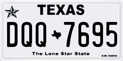TX license plate DQQ7695