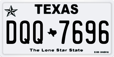TX license plate DQQ7696