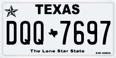 TX license plate DQQ7697