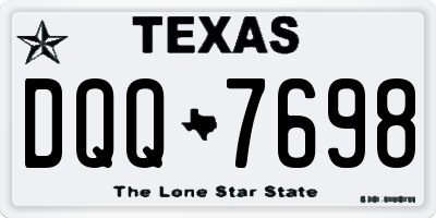 TX license plate DQQ7698