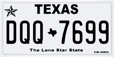 TX license plate DQQ7699