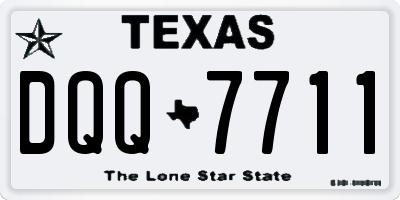 TX license plate DQQ7711
