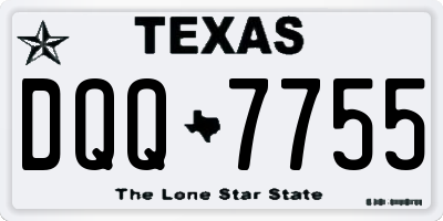 TX license plate DQQ7755