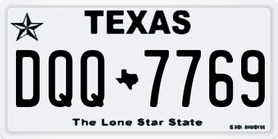 TX license plate DQQ7769