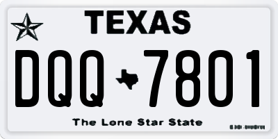 TX license plate DQQ7801