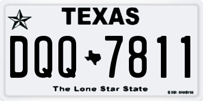 TX license plate DQQ7811