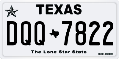 TX license plate DQQ7822