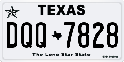 TX license plate DQQ7828