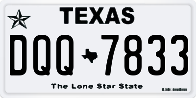 TX license plate DQQ7833