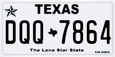 TX license plate DQQ7864