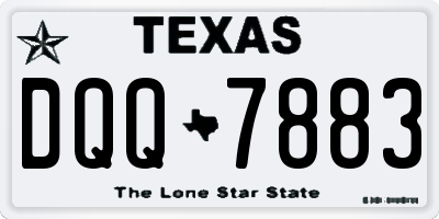 TX license plate DQQ7883