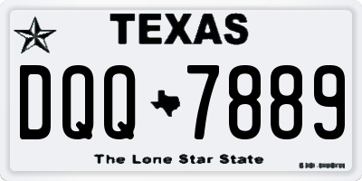 TX license plate DQQ7889