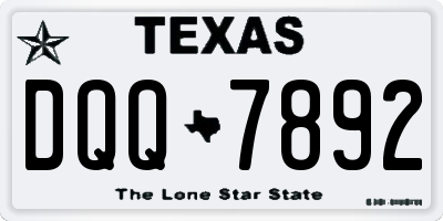 TX license plate DQQ7892