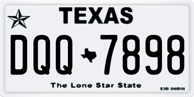 TX license plate DQQ7898