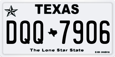 TX license plate DQQ7906