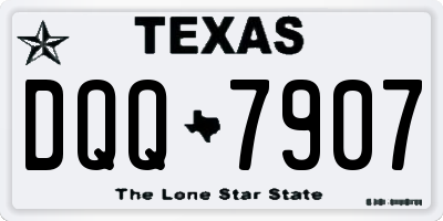 TX license plate DQQ7907
