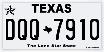 TX license plate DQQ7910