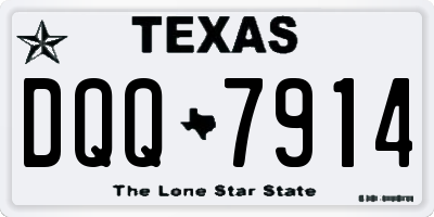TX license plate DQQ7914