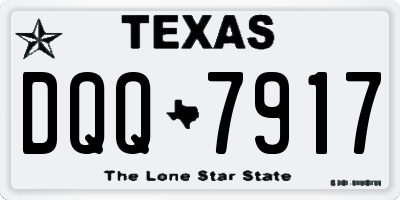 TX license plate DQQ7917