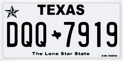 TX license plate DQQ7919