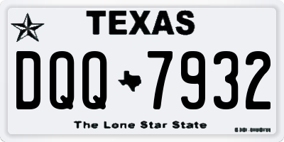 TX license plate DQQ7932