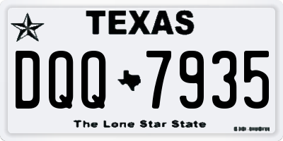 TX license plate DQQ7935