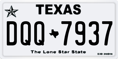 TX license plate DQQ7937