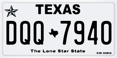 TX license plate DQQ7940