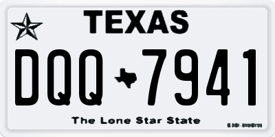 TX license plate DQQ7941