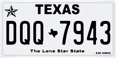 TX license plate DQQ7943