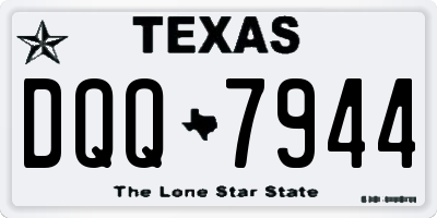 TX license plate DQQ7944