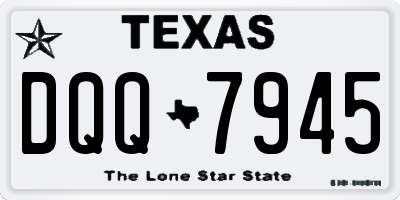 TX license plate DQQ7945