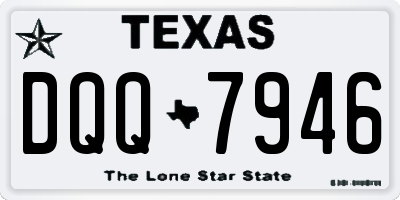 TX license plate DQQ7946