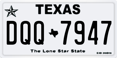 TX license plate DQQ7947