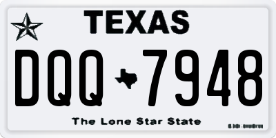 TX license plate DQQ7948