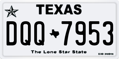 TX license plate DQQ7953