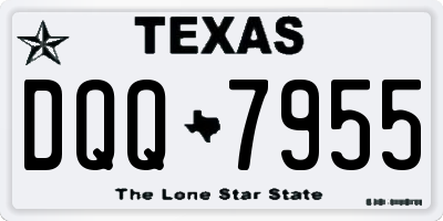 TX license plate DQQ7955